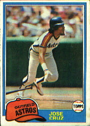 1981 Topps Baseball Cards      105     Jose Cruz